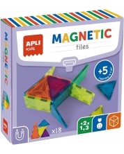 Konstrukcijski set Apli Kids - S prozirnim magnetnim pločicama, 18 dijelova -1