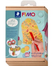 Komplet gline Staedtler Fimo Soft - Slab Design, 4 х 25 g