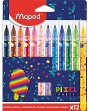 Set flomastera Maped Color Peps - Pixel Party, 12 boja