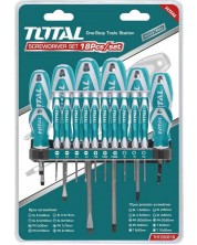 Set odvijača s postoljem TOTAL - SL, PH, Tx, 18 dijelova -1