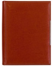 Kožna bilježnica-agenda Lemax Novaskin - А5, konjak, Standart