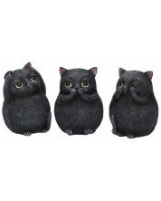 Set kipića Nemesis Now Adult: Humor - Three Wise Fat Cats, 8 cm -1