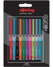 Set finelinera Rotring - 0.4 mm, 10 boja -1