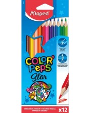 Set olovaka u boji Maped Color Peps - Star, 12 boja