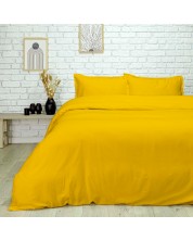 Set za spavaću sobu TAC - Plain BMR, saten, žuti