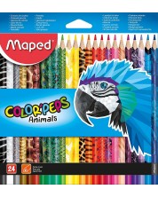 Set olovaka u boji Maped Color Peps - Animals, 24 boje