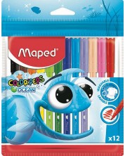 Set flomastera Maped Color Peps - Ocean, 12 boja