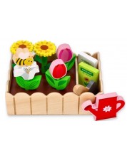 Set drvenih igračaka Lelin - Cvijeće za sadnju