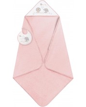 Set ručnika za bebe s podbradnjakom Interbaby - Cachirulo Pink, 100 x 100 cm -1
