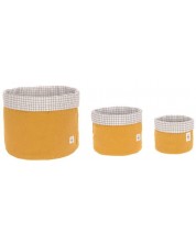 Set košara za pohranu igračaka Lassig - 3 komada, Yellow -1