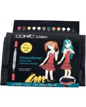 Set markera s pernicom Copic Ciao - Trendy Teens Manga Case, 12 boja
