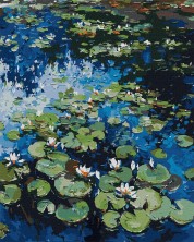 Set za slikanje po brojevima Ideyka - Lopoči, Claude Monet, 40 х 50 cm -1