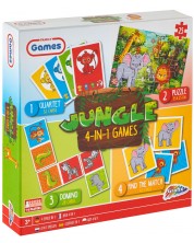Set dječjih igara Grafix - Džungla, 4 u 1 -1