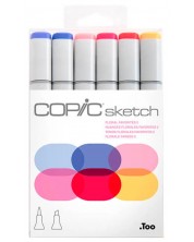 Set markera Too Copic Sketch - Cvjetni, 6 boja -1