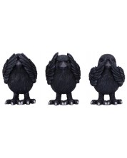 Set kipića Nemesis Now Adult: Humor - Three Wise Ravens, 8 cm