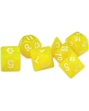 Set kockica Dice4Friends Pearl - Yellow&White, 7 komada -1