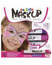 Set boja za lice Carioca Mask up - Princeza, 3 boje