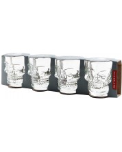 Set čašica za kratka pića Kikkerland - Lubanja, 4 komada -1