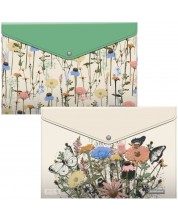 Set mapa s gumbom Erich Krause - Wild Flowers, A4, 4 komada