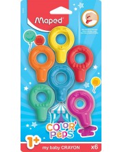 Set pastela Maped Color Peps - Early Age, 6 boja, slojevi -1