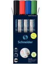 Set markera Schneider Maxx - 293, za bijelu ploču i flipchart, 4 boje