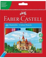 Set olovaka u boji Faber-Castell - Dvorac, 48 komada, sa šiljilom