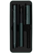 Set kemijske olovke i nalivpera Faber-Castell Grip 2011 - Tamnozelene