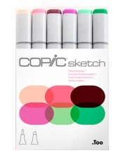 Set markera Too Copic Sketch - Cvjetni 1, 6 boja