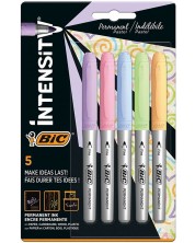 Set permanentnih markera BIC - Intensity, 1,8 mm, 5 pastelnih boja -1