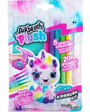 Set markera i šablona za airbrush Canal Toys Airbrush plush -1