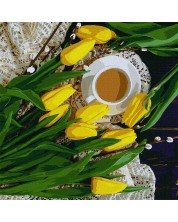 Set za slikanje po brojevima Ideyka - Proljetni doručak, 40 х 40 cm -1