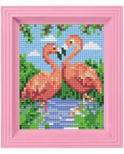 Kreativni set s okvirom i pikselima Pixelhobby Classic - Flamingo