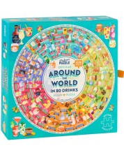 Okrugla slagalica Professor Puzzle od 1000 dijelova - U svijetu pića -1