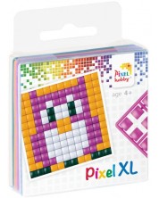 Kreativni set s pikselima Pixelhobby - XL, Sova, 4 boje