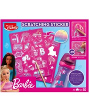 Kreativni set Maped Creativ Barbie - Scratch naljepnice, 70 komada -1