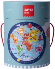 Okrugla slagalica Apli – Karta svijeta, 48 dijelova -1