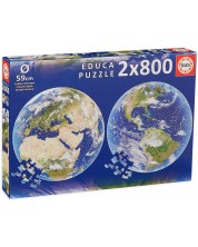 Okrugla zagonetka Educa od 2 x 800 dijelova - Zemlja 