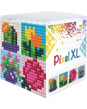 Kreativni set s pikselima Pixelhobby - XL, Kocka, cvijeće -1