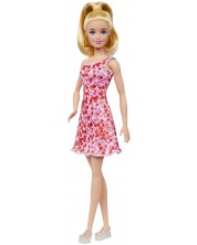 Lutka Barbie Fashionista - U haljini s motivom cvijeća -1