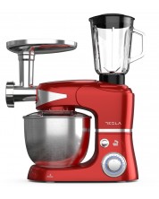Kuhinjski robotTesla - KR600RA, 1000W, 6 brzina, crveno/srebrni -1