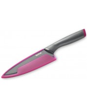 Kuhinjski nož Tefal - Fresh Kitchen Chef, 15 cm, crno/ružičasti