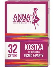 Kocke za loženje roštilja Anna - Picnic and Party, 32 kocke, bijele