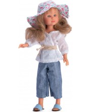 Lutka Asi Dolls - Celia, sa trapericama i ljetnim šeširom, 30 cm -1