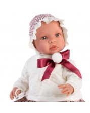Lutka Asi Dolls - Beba Leah, s crvenom mašnom i pomponom -1