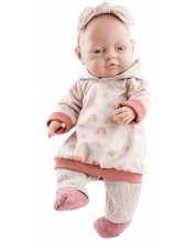 Lutka Paola Reina Los Bebitos - Beba u majici s dugama, 45 cm -1