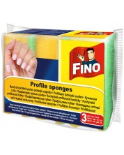 Kuhinjske spužve s kanalom Fino - Protects finger nails, 3 komada -1