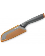 Kuhinjski nož Tefal - Fresh Kitchen Santoku, K2320614, 12 cm, sivo/narančasti