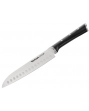 Kuhinjski nož Tefal - Ice Force Santoku, 18 cm, crni