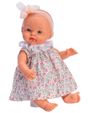 Lutka Asi Dolls - Beba Alex, s mašnom i haljinom s motivom cvijeća, 36 cm