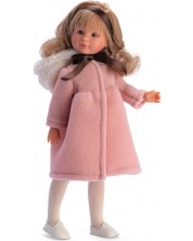 Lutka Asi - Celia, s vunenim ružičastim kaputom s kapuljačom, 30 cm